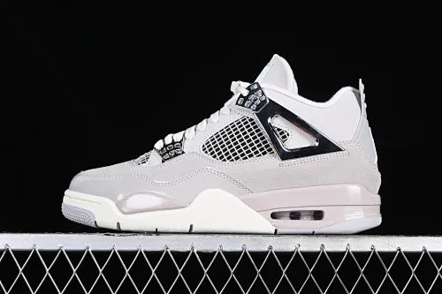 All categories Air Jordan Jordan series basketball shoes Air Jordan 4 GX foreign trade version Air Jordan 4 Retro "Frozen Moments" AJ4 Joe 4 electroplated silver AQ9129-001